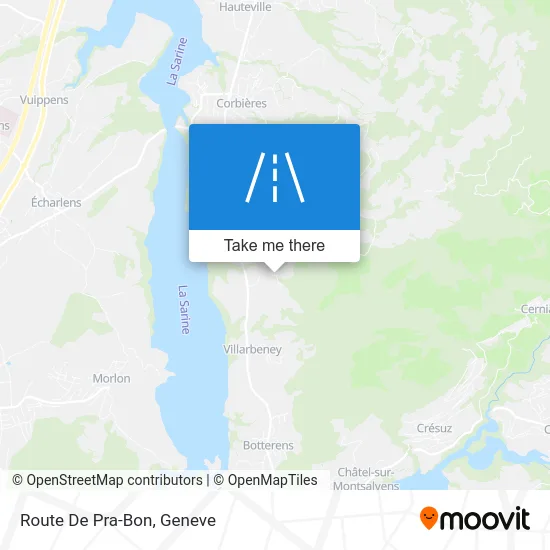 Route De Pra-Bon map