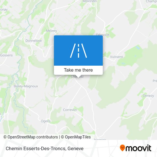 Chemin Esserts-Des-Troncs map