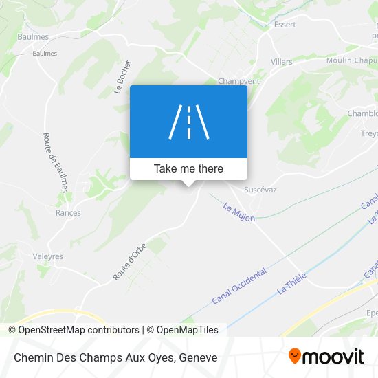 Chemin Des Champs Aux Oyes map