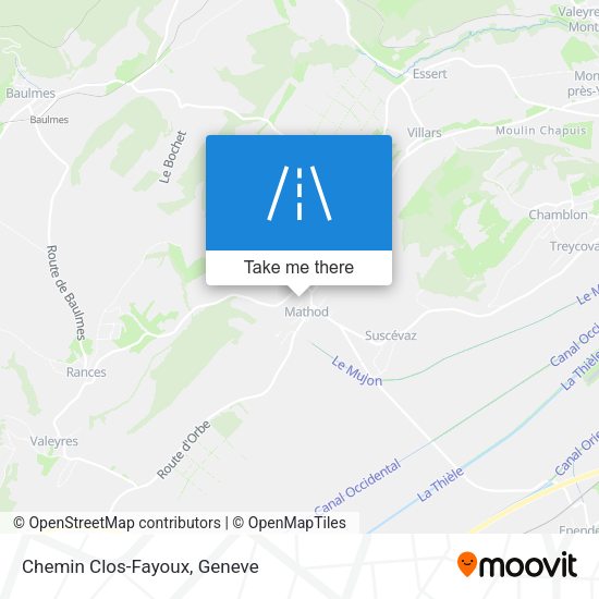 Chemin Clos-Fayoux map