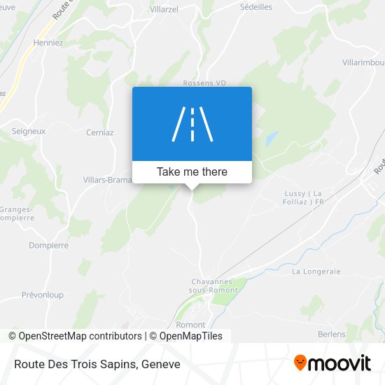 Route Des Trois Sapins map