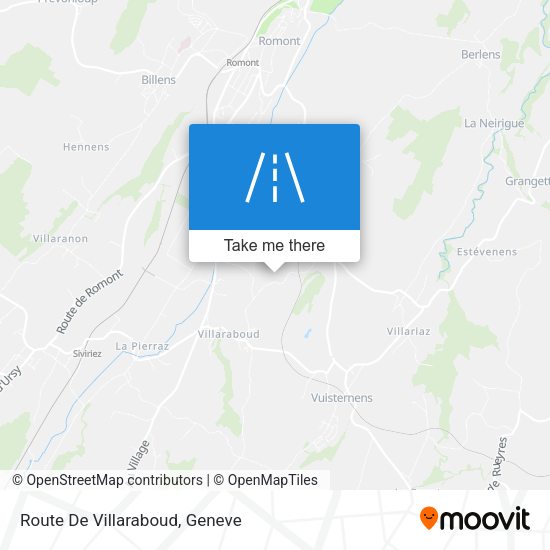 Route De Villaraboud map
