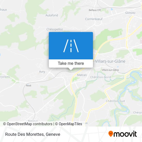 Route Des Morettes map