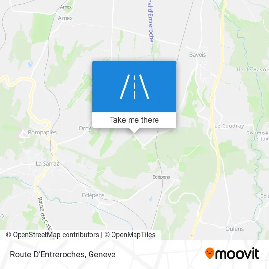 Route D'Entreroches map