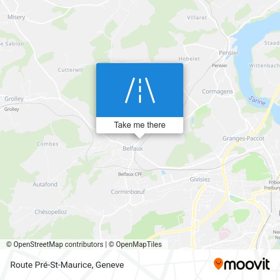 Route Pré-St-Maurice map