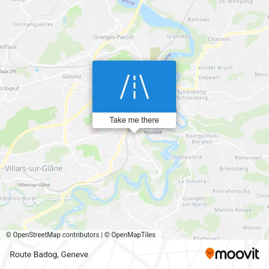 Route Badog map