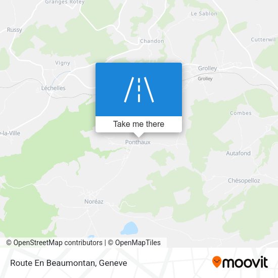 Route En Beaumontan map