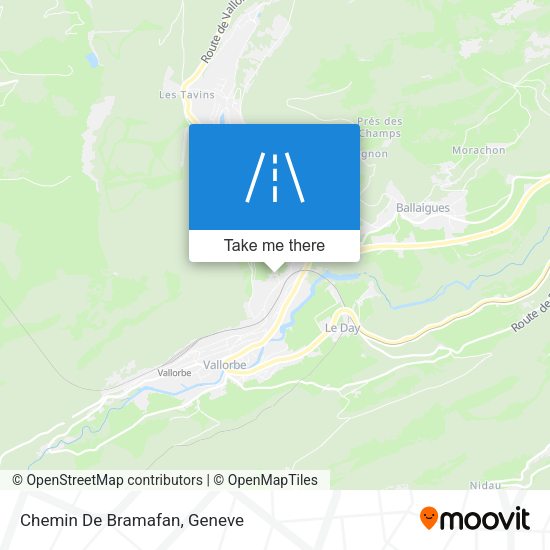 Chemin De Bramafan map