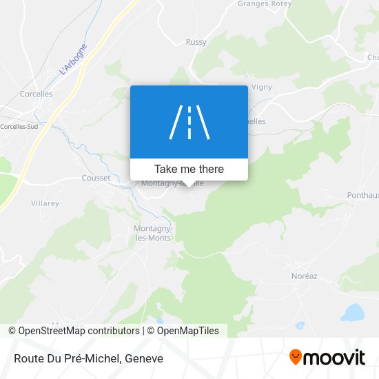 Route Du Pré-Michel map