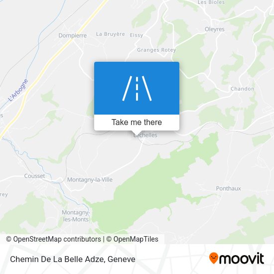Chemin De La Belle Adze map