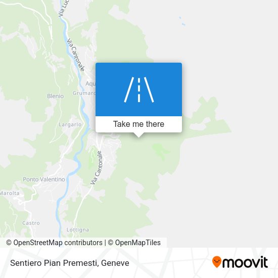 Sentiero Pian Premesti map