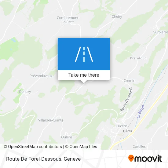 Route De Forel-Dessous map