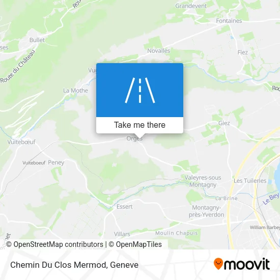 Chemin Du Clos Mermod map