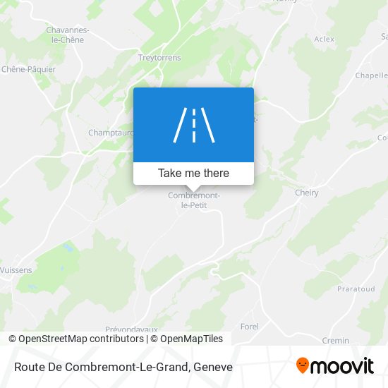 Route De Combremont-Le-Grand plan