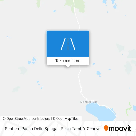 Sentiero Passo Dello Spluga - Pizzo Tambò map