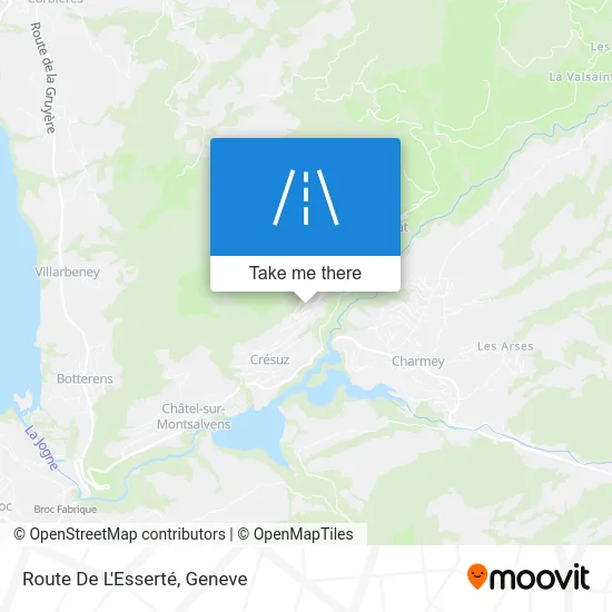 Route De L'Esserté map