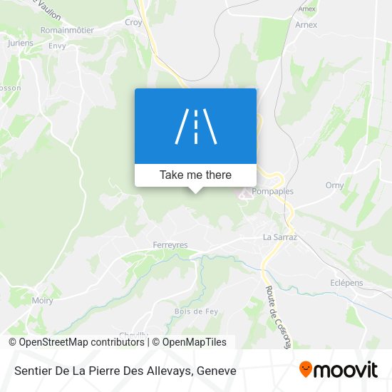 Sentier De La Pierre Des Allevays map