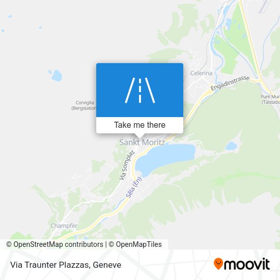 Via Traunter Plazzas map
