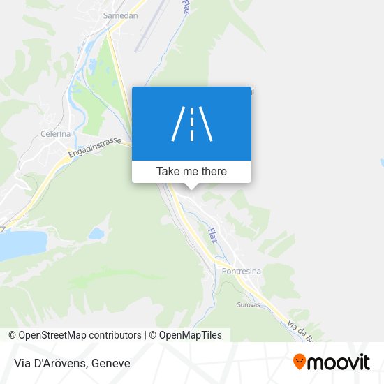 Via D'Arövens map