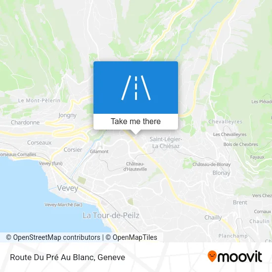 Route Du Pré Au Blanc map