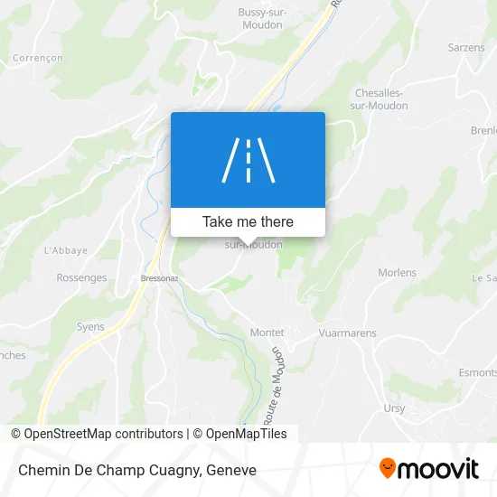 Chemin De Champ Cuagny map