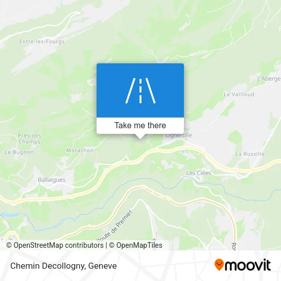 Chemin Decollogny map