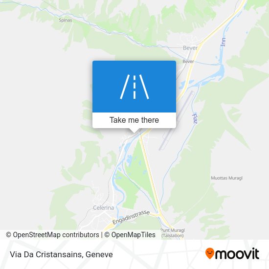 Via Da Cristansains map
