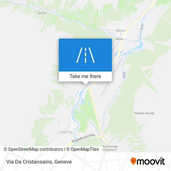 Via Da Cristansains map