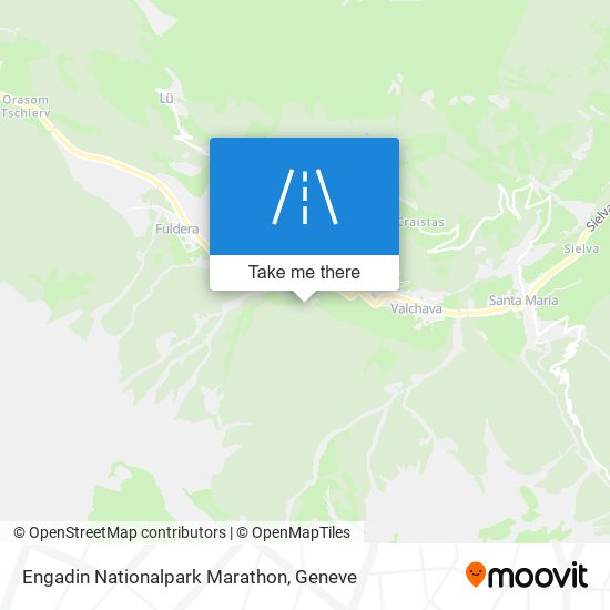 Engadin Nationalpark Marathon map