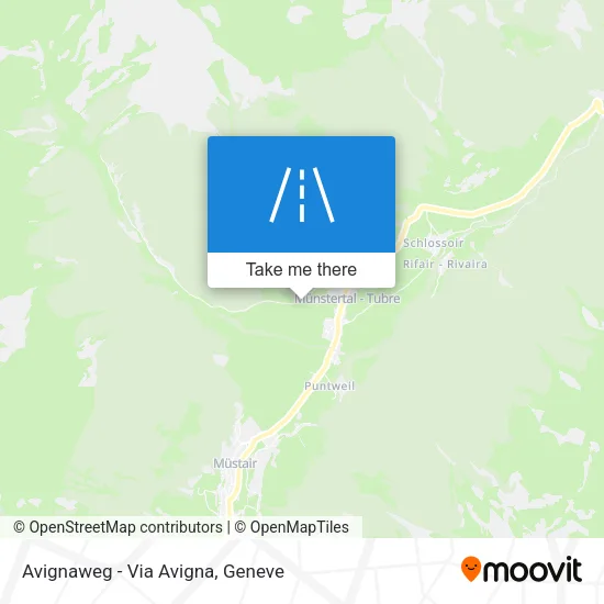 Avignaweg - Via Avigna map