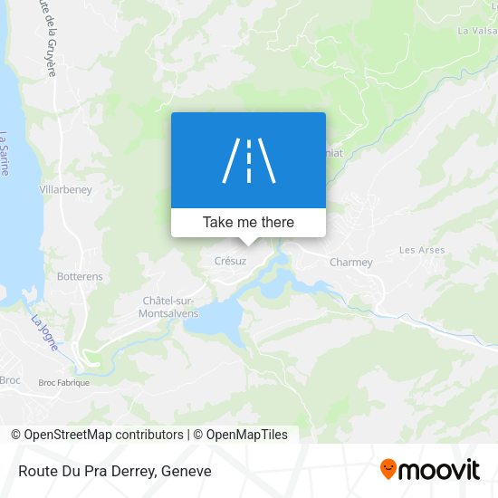 Route Du Pra Derrey map