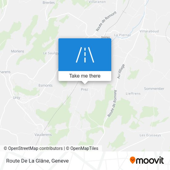 Route De La Glâne map