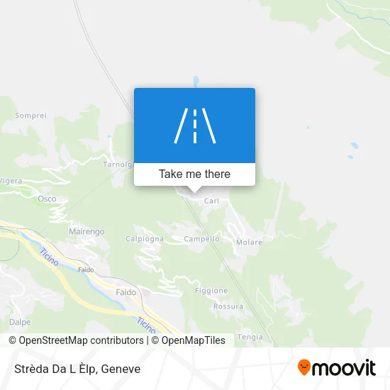 Strèda Da L Èlp map