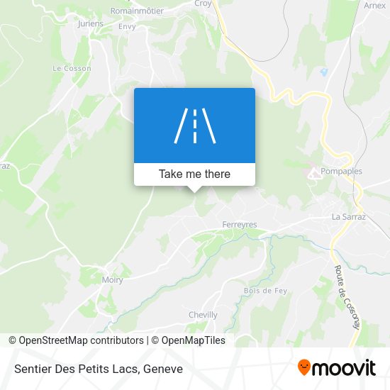 Sentier Des Petits Lacs map