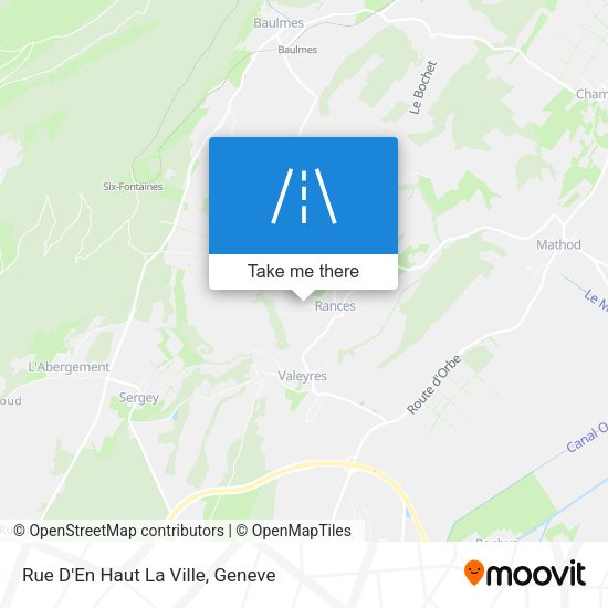 Rue D'En Haut La Ville map