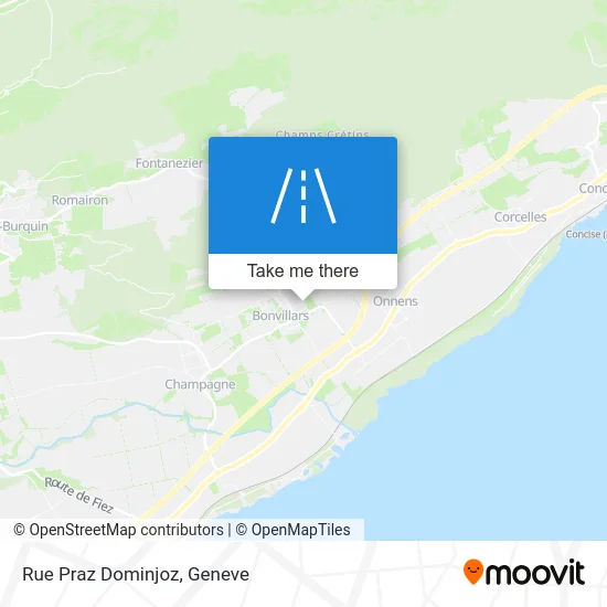 Rue Praz Dominjoz map