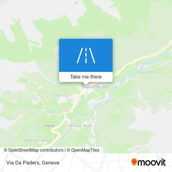 Via Da Paders map