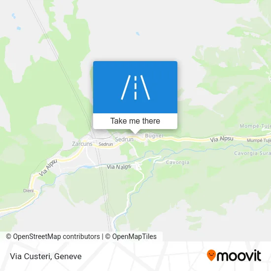 Via Custeri map