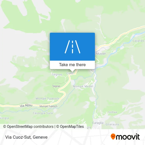 Via Cuoz-Sut map