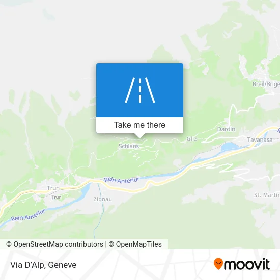 Via D’Alp map