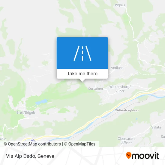 Via Alp Dado map