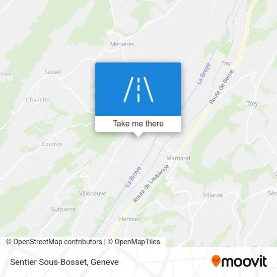 Sentier Sous-Bosset map