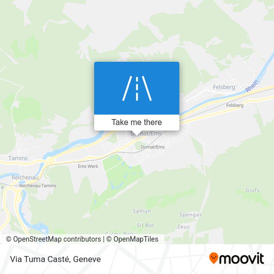 Via Tuma Casté map