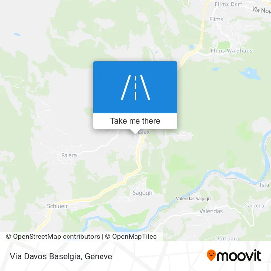 Via Davos Baselgia map