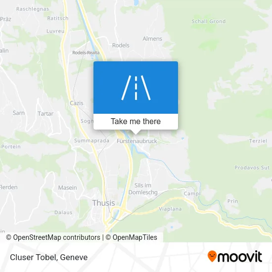Cluser Tobel map