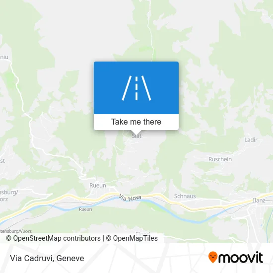 Via Cadruvi map