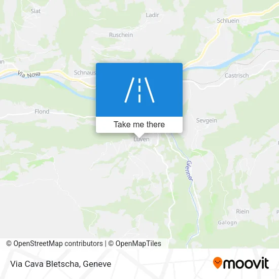 Via Cava Bletscha map