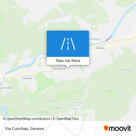 Via Cuschas map