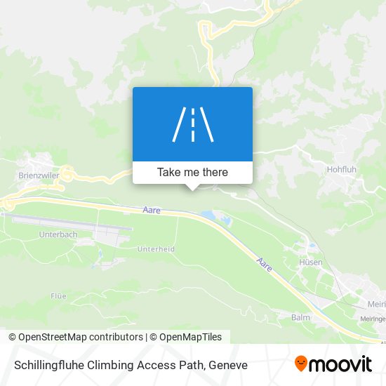 Schillingfluhe Climbing Access Path plan