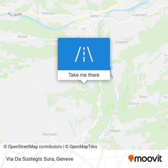 Via Da Sustegls Sura map